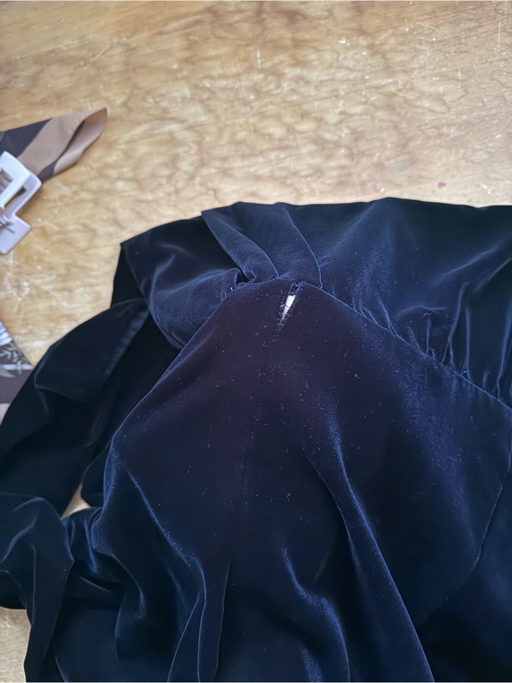 Vintage 80s Maggie London Velvet Bow Cocktail Dress Size 14 - Picture 7 of 7